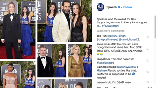 The Golden Globes Viral Fiji Water Girl Is Basically Spon Con